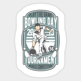 Bowling Day Tournament Sticker